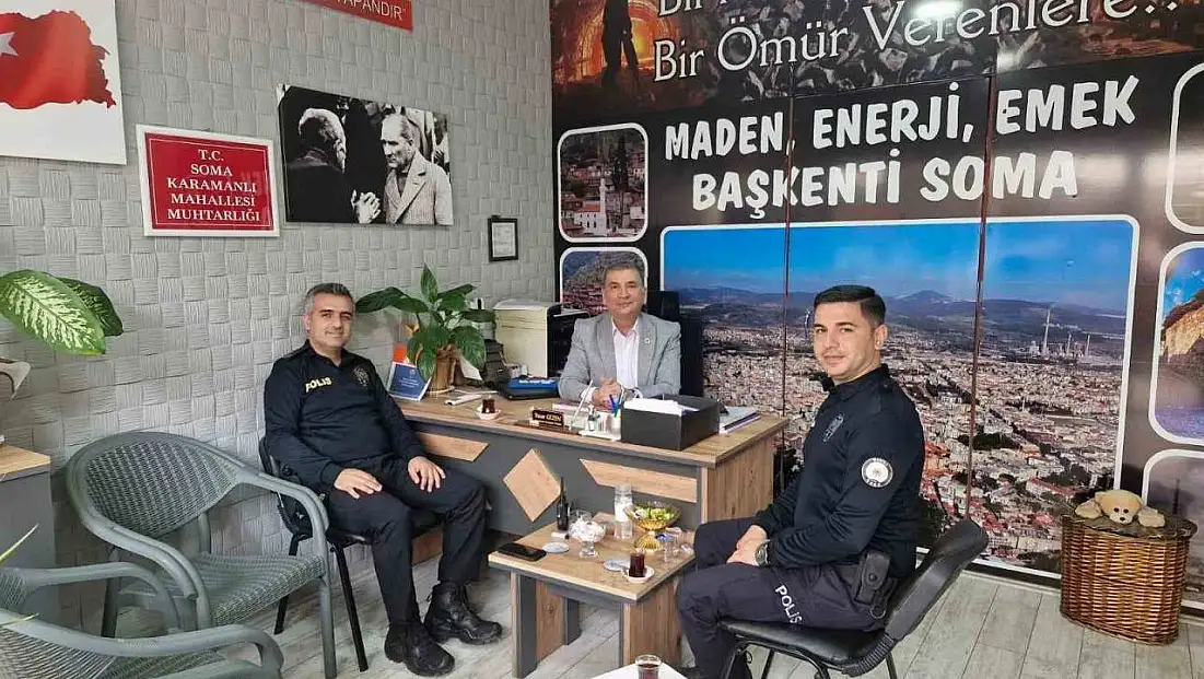 Soma İlçe Emniyet Müdürü Er'den muhtarlara ziyaret