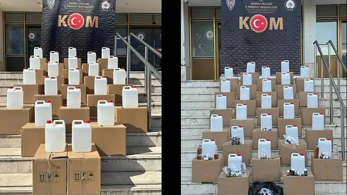 8.8 ton sahte alkol ele geçiren polis 18 milyonluk vergi kaybını önledi