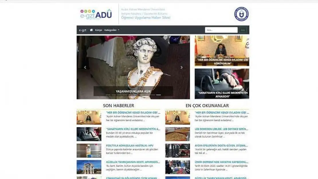ADÜ'lü öğrenciler kendi haberlerini ADÜ Haber Sitesi üzerinden yayınlayacak