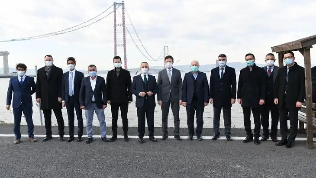 AK Parti Grup Başkanvekili Turan, 1915 Çanakkale Köprüsü'nün inşaat şantiyesini gezdi
