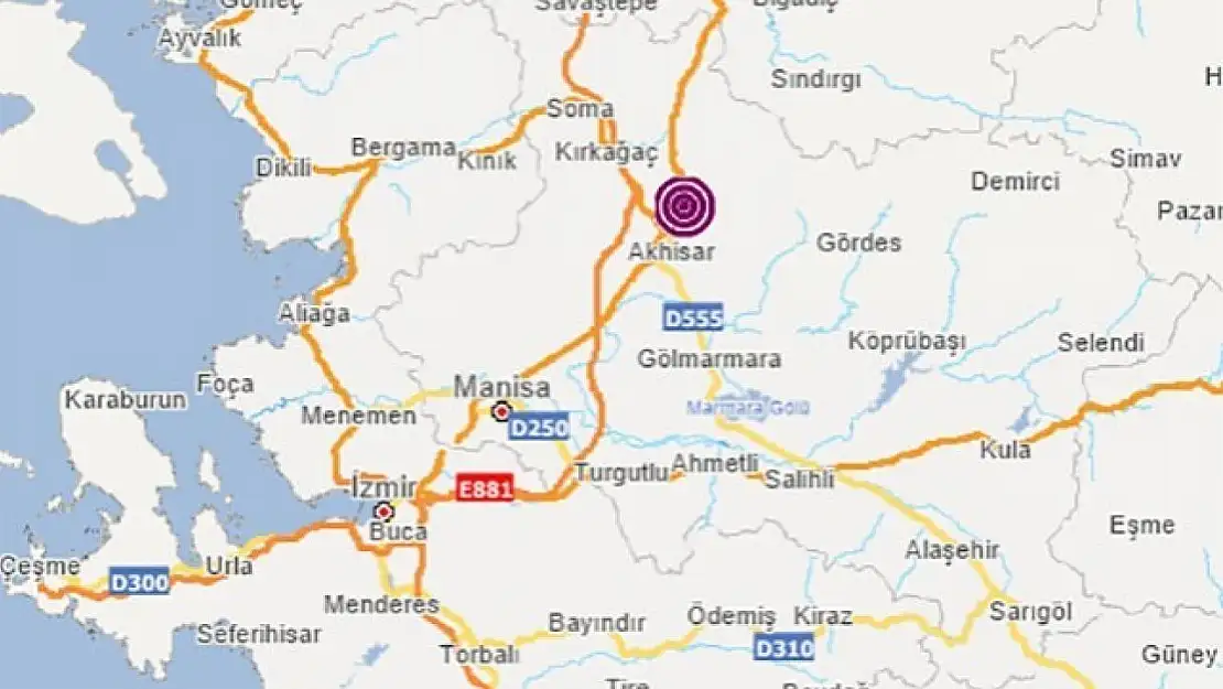 Akhisar'da 3.6 büyüklüğünde deprem