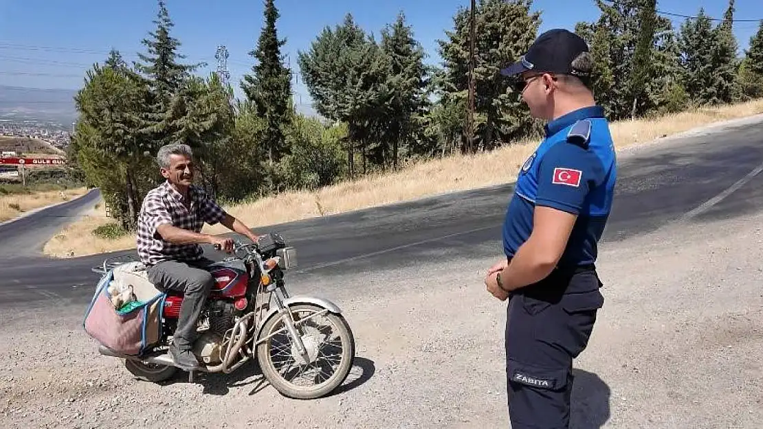 Alaşehir'de zabıtalardan orman yangını nöbeti