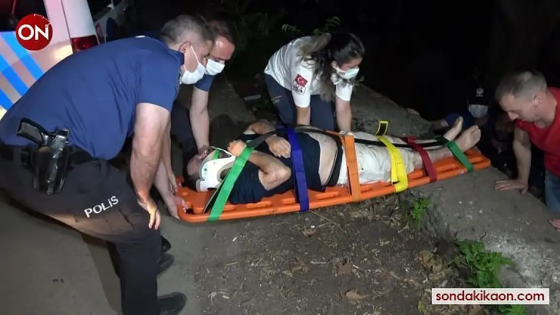 Arkadaşlarıyla alkol alırken 4 metre yükseklikten dereye düştü