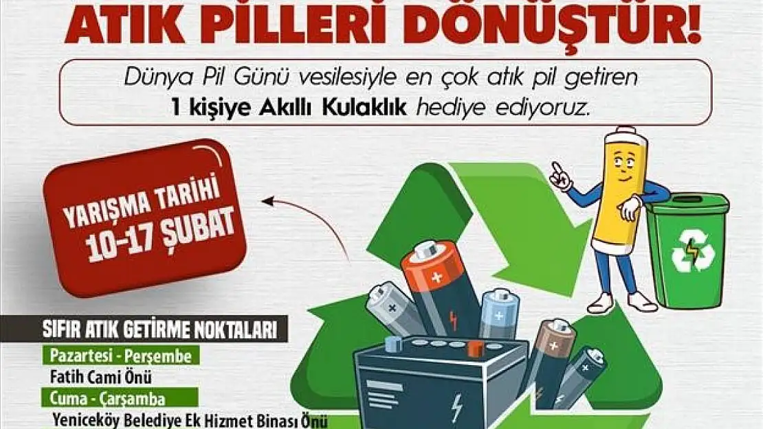 Atık pili getir, hediyeyi götür