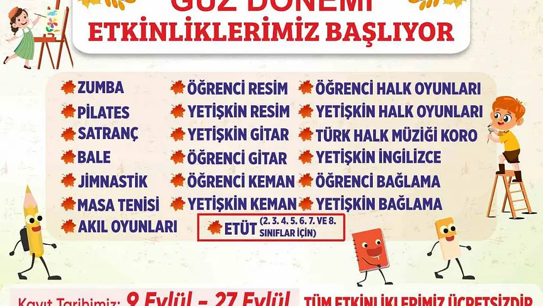 Aydın Büyükşehir Belediyesi'nin güz dönemi etkinlikleri başlıyor