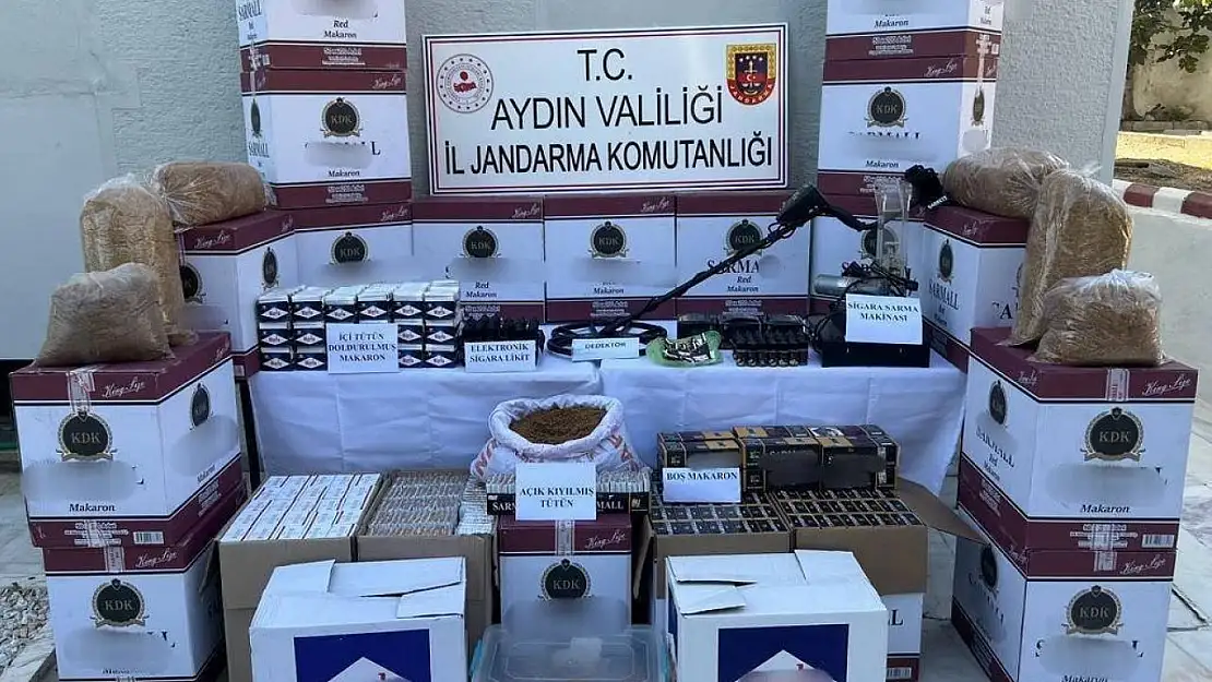 Aydın'da 177 bin adet içi doldurulmuş boş makaron ele geçirildi