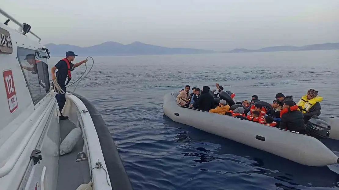 Aydın'da 20 düzensiz göçmen kurtarıldı