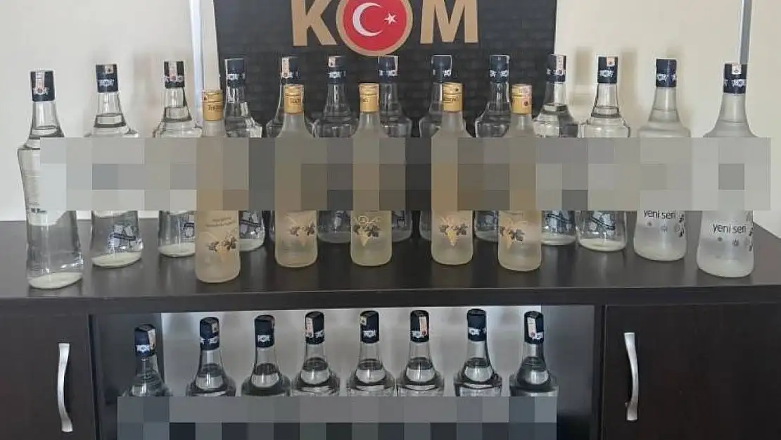 Aydın'da 25 litre sahte içki ele geçirildi