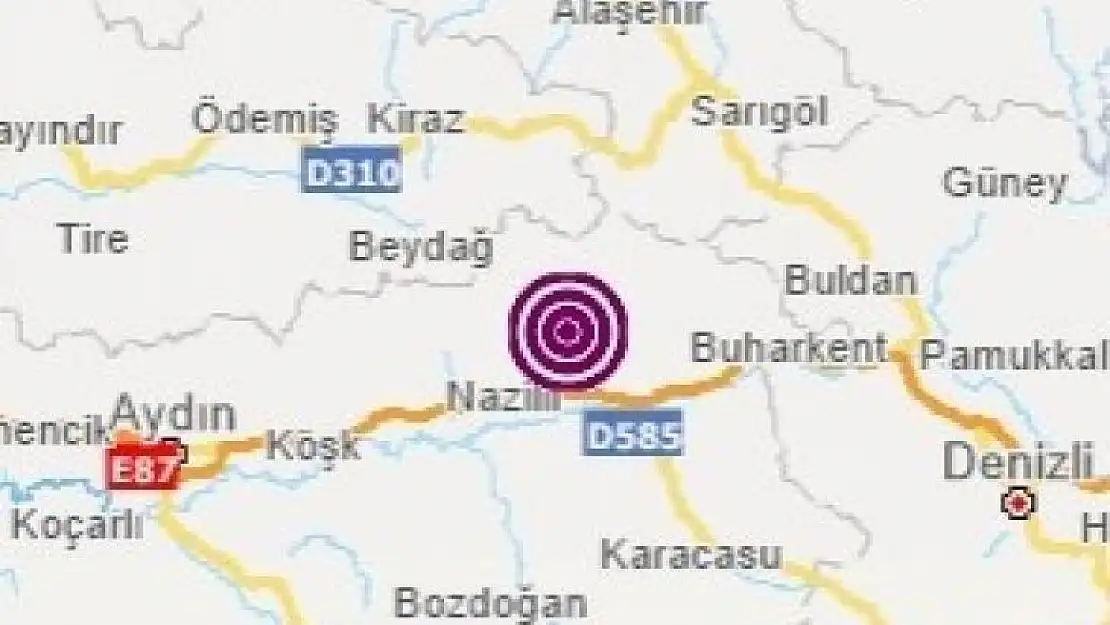 Aydın'da 3.9 büyüklüğünde deprem