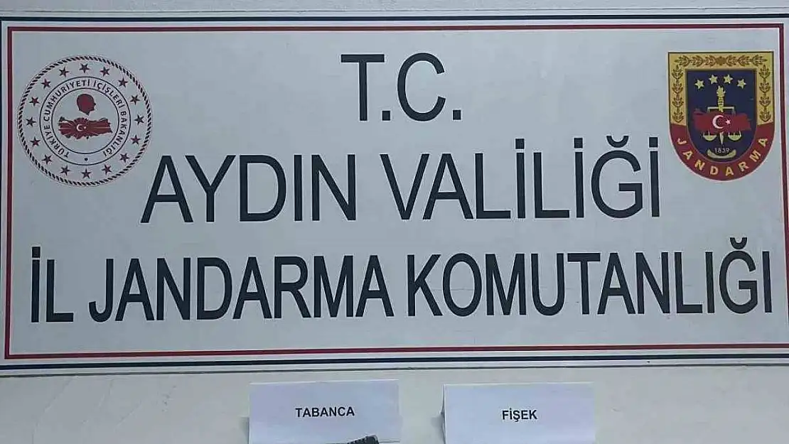 Aydın'da ruhsatsız tabanca ele geçirildi