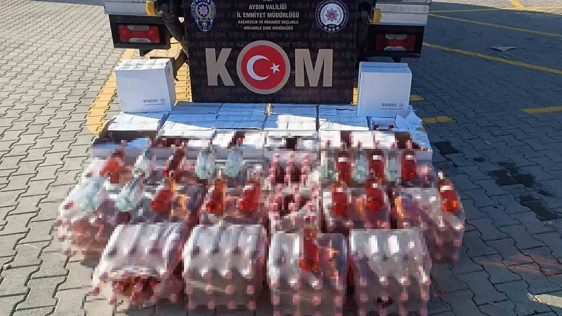 Aydın'da sahte içki sevkiyatına KOM darbesi: 444 litre sahte alkollü içki ele geçirildi