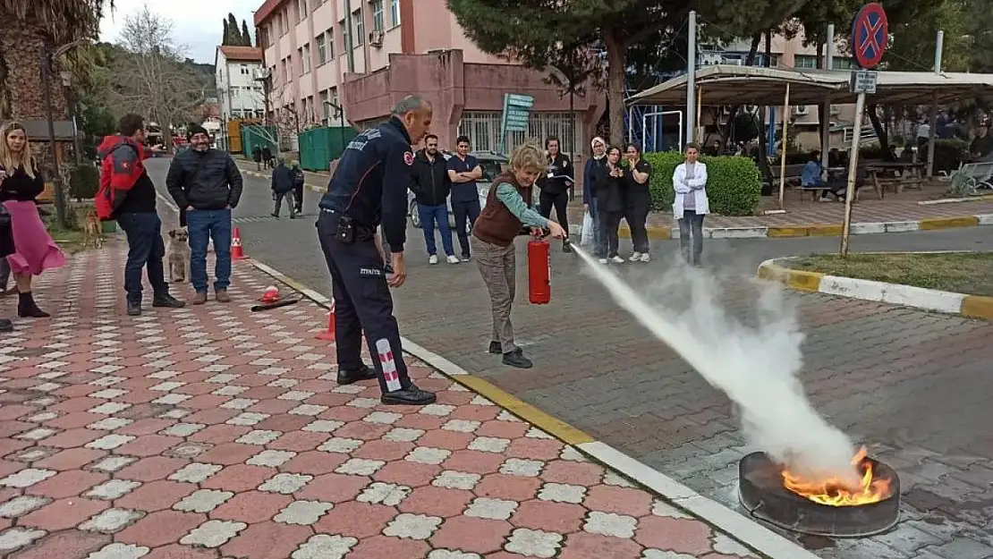 Aydın Devlet Hastanesi personeline yangın eğitimi verildi