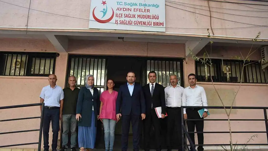 Aydın İl Sağlık Müdürü Şenkul İş Sağlığı Güvenliği Birimi'ndeki çalışmaları yerinde inceledi