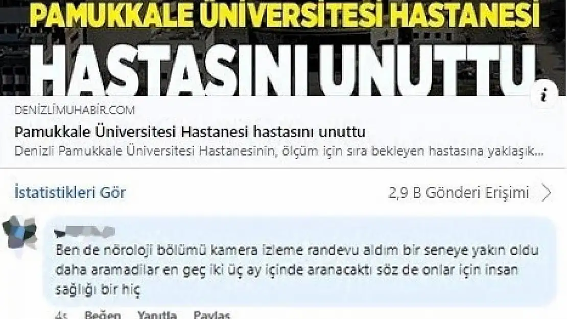 Aylardır bekleyen hastadan PAÜ Hastanesine tepki 'Onlar için insan sağlığı bir hiç'