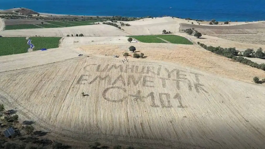 Ayvacık'ta köylülerden anlamı 29 Ekim videosu