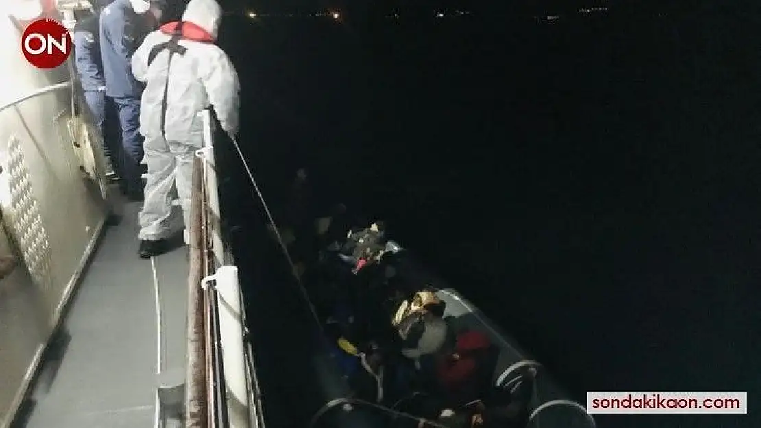 Balıkesir açıklarında 24 düzensiz göçmen kurtarıldı