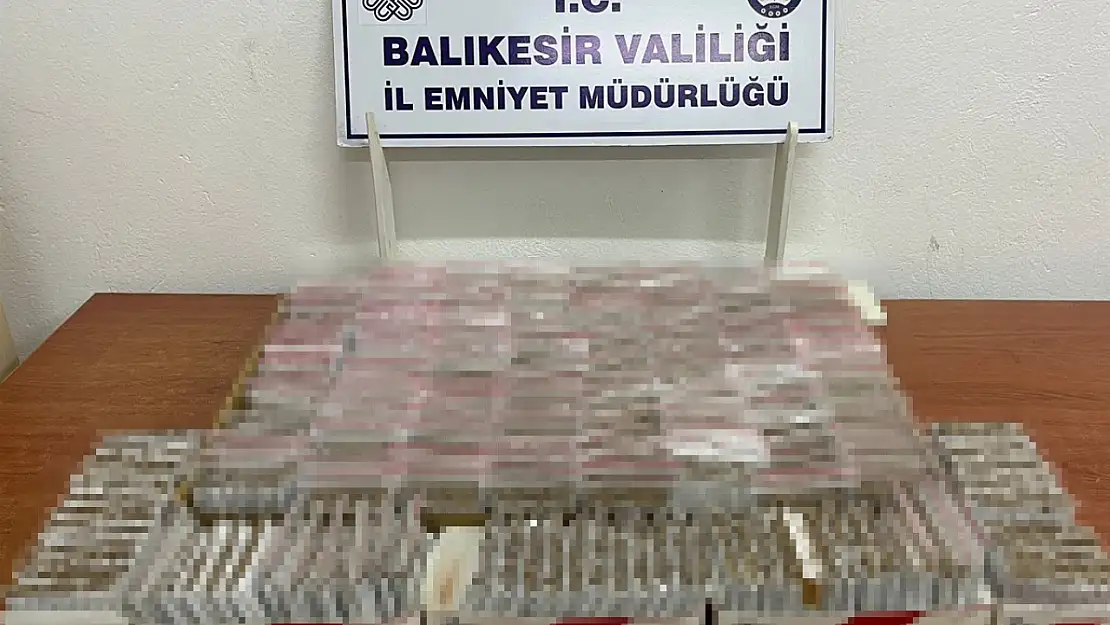 Balıkesir'de 5 bin 980 adet kaçak makarona doldurulmuş içime hazır sigara ele geçirildi