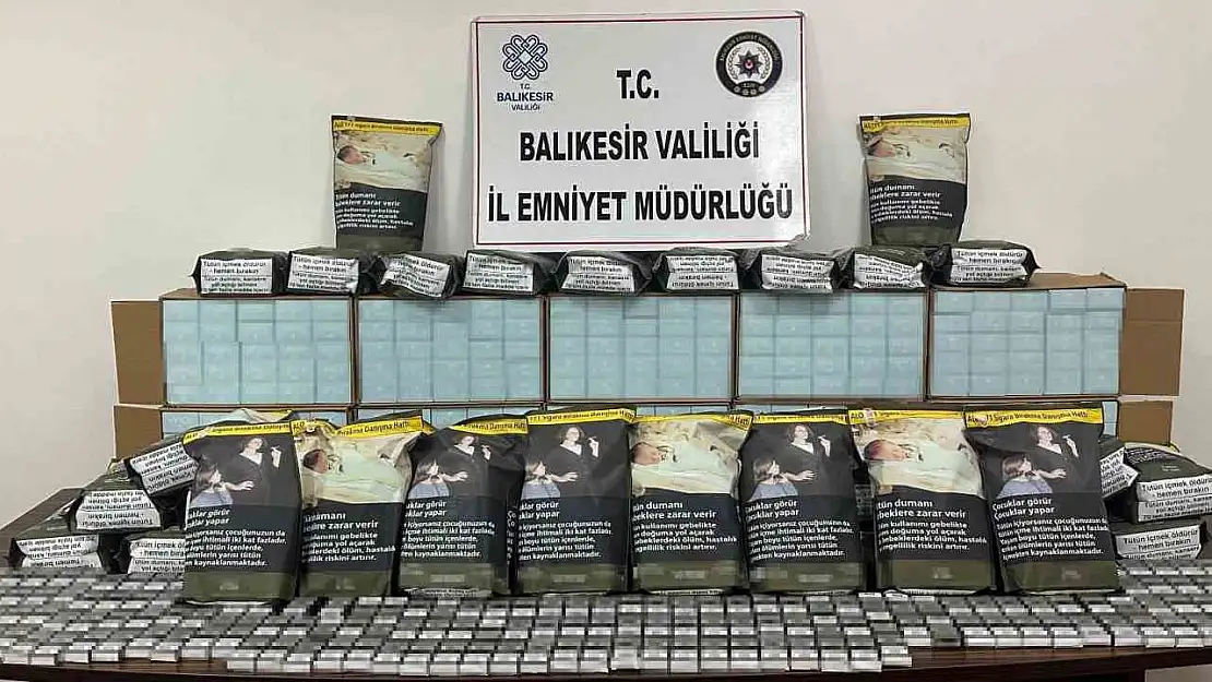 Balıkesir'de kaçak tütün ve makaron operasyonu: 1 şahıs tutuklandı