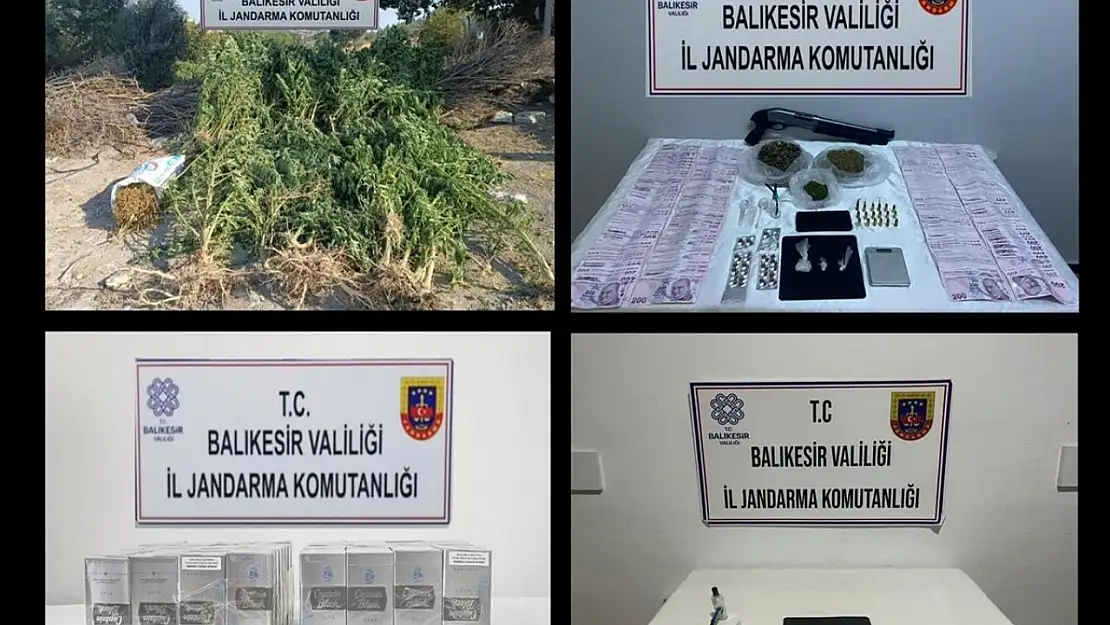 Balıkesir'de kaçakçılık ve uyuşturucu madde suçlarına yönelik operasyon