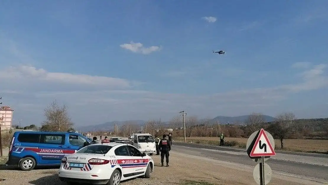 Balıkesir'de trafik havadan denetlendi