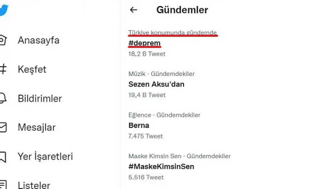 Balıkesir depremi Twitter gündeminde!