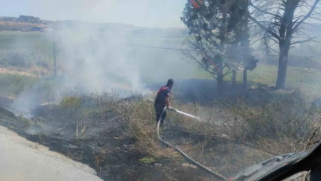 Bandırma'da farklı noktalarda çıkan ot ve çöp yangınları söndürüldü