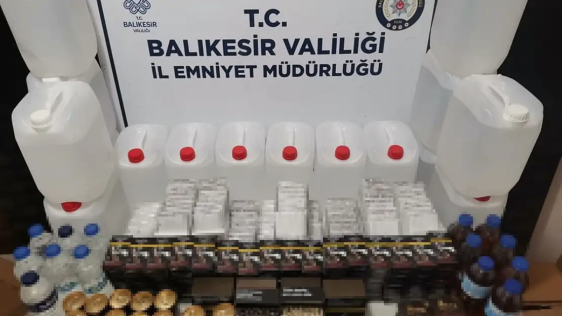 Bandırma'da sahte ve kaçak alkol operasyonu