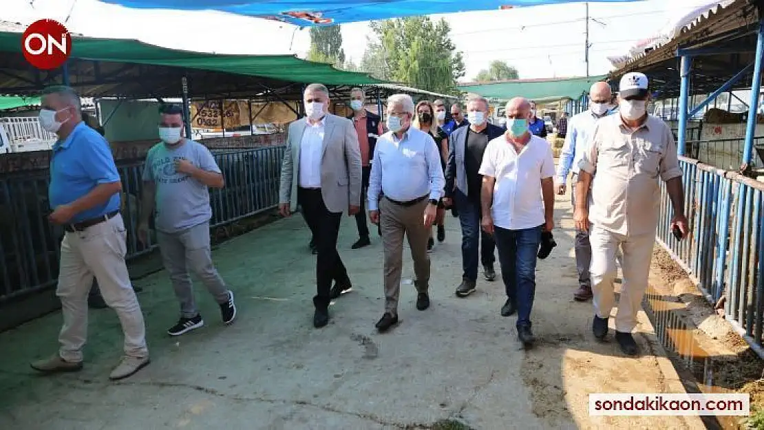 Başkan Erdem'den hayvan pazarına ziyaret
