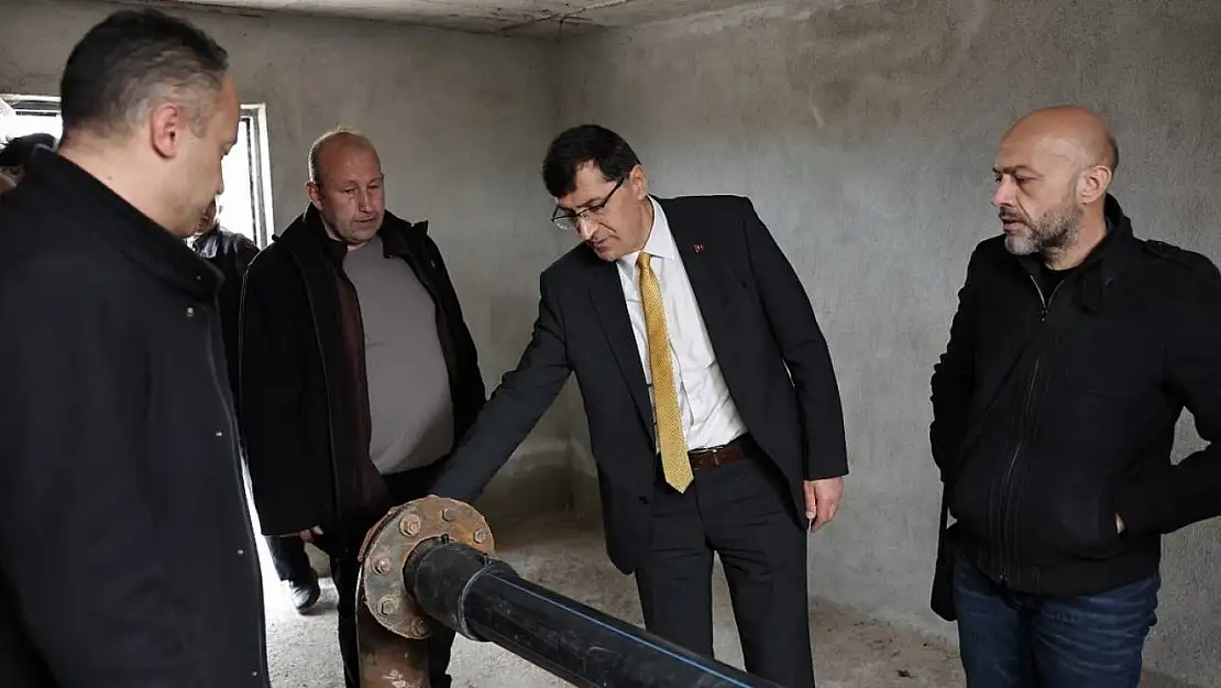 Başkan Eyüp Kahveci, Geven Mahallesi'ndeki sıcak su sondaj tesisini inceledi
