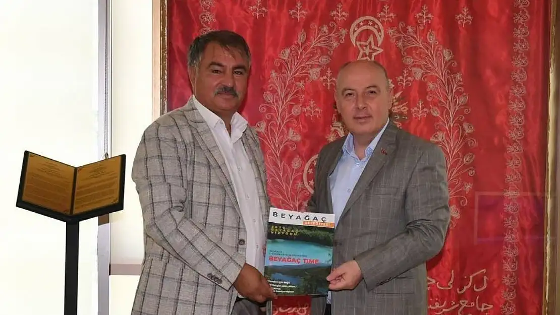 Başkan Pütün 'Beyağaç Time' projelerini Vali Coşkun ve Çavuşoğlu'na anlattı
