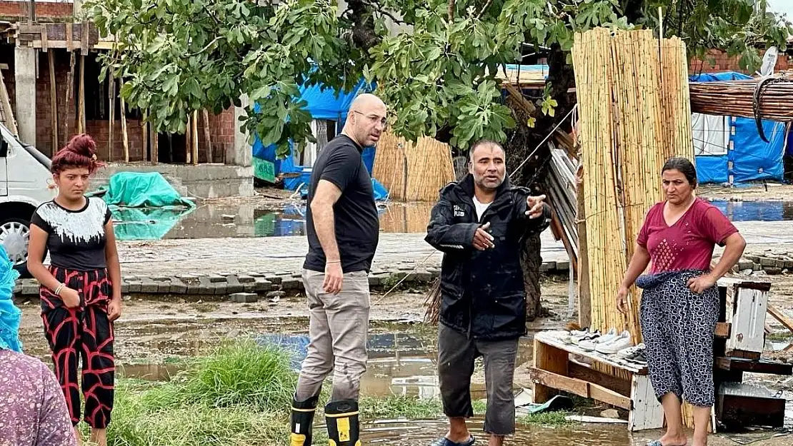 Başkan Zencirci selden etkilenen mahallelerde incelemelerde bulundu