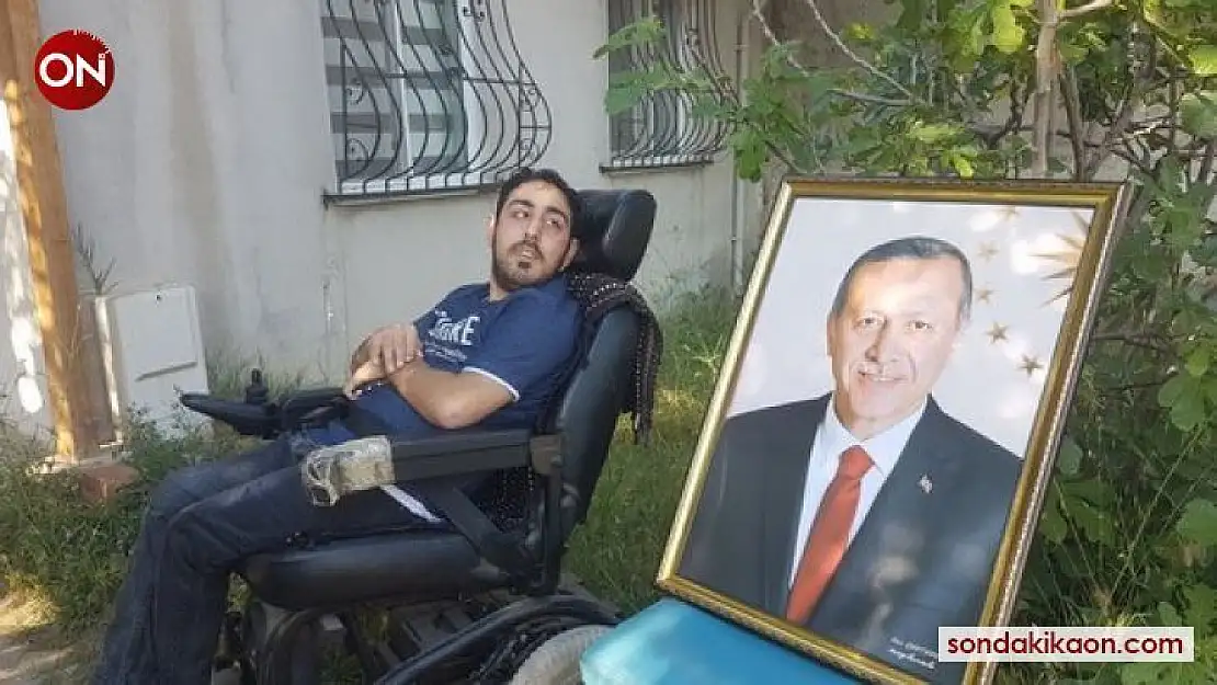 Bedensel engelli Emir'in Erdoğan sevgisi