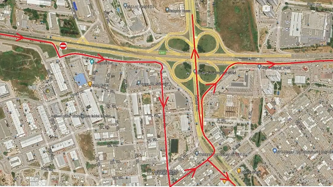 Beşevleri Kavşağı'da trafik düzenlemesi