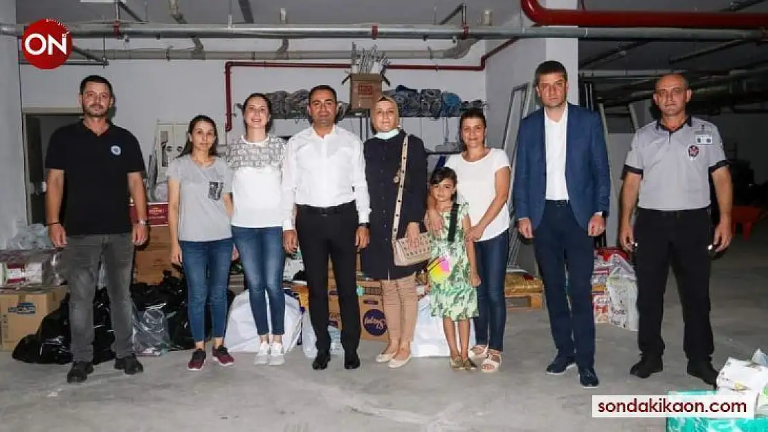 Biga Belediyesi yangın bölgesine yardım tırı gönderdi