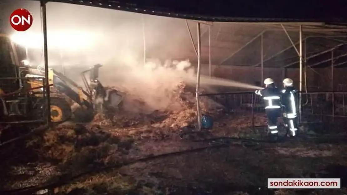 Biga'da 3 bin adet saman balyası yanarak kül oldu