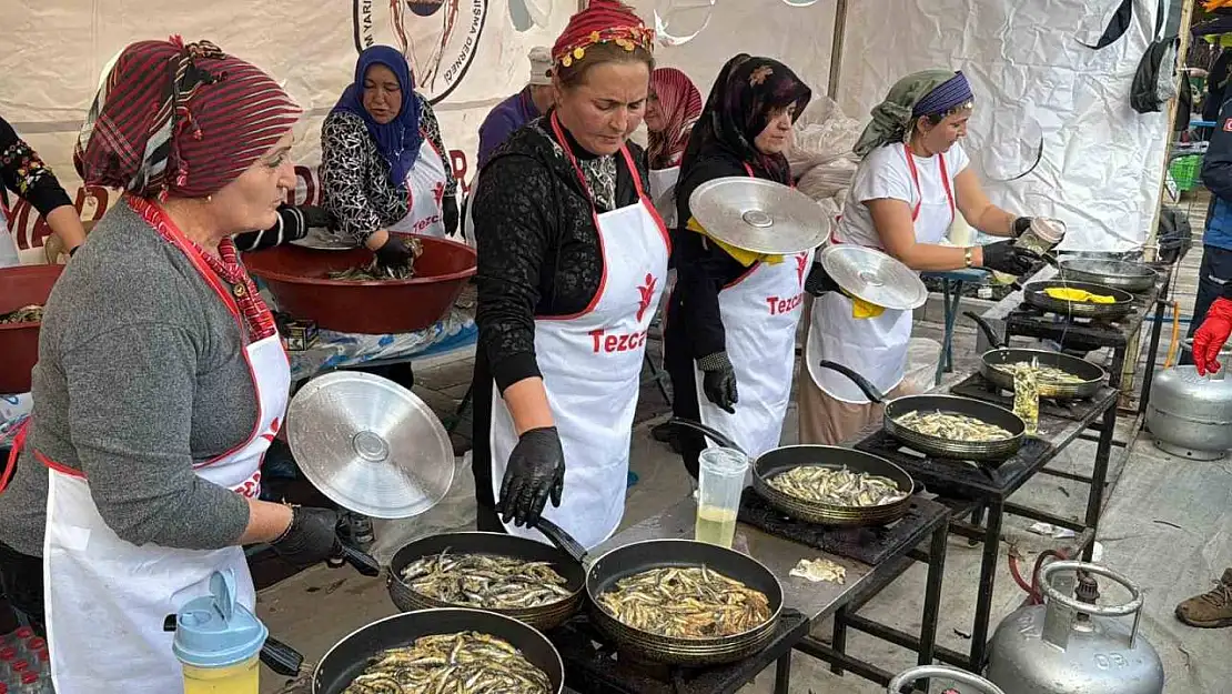 Bodrum'da hamsi ziyafeti: 3 ton hamsi dağıtıldı