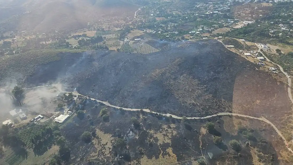 Bodrum'da makilik alanda çıkan yangın 3 saatte söndürüldü
