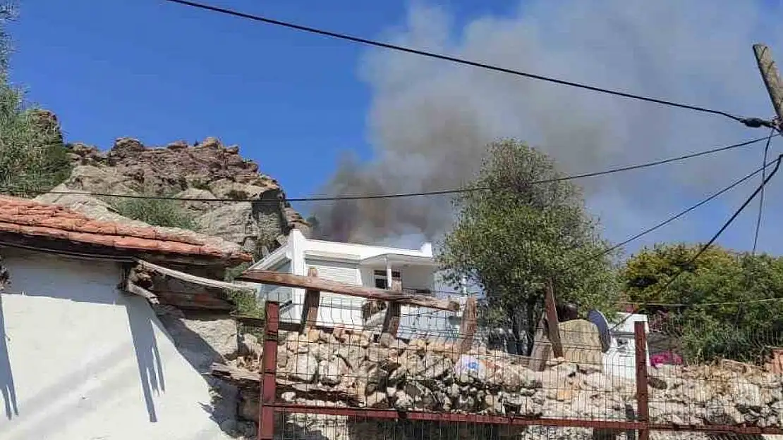 Bodrum'da makilik yangını