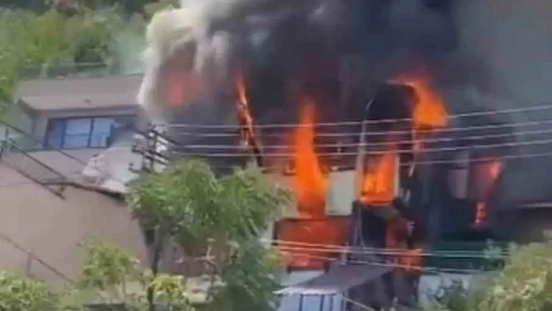Bursa'da korkutan yangın