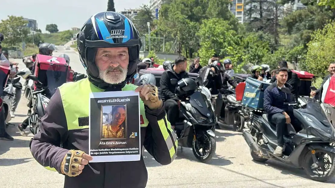 Bursa'da motokuryeler Ata Emre Akman için kontak kapattı