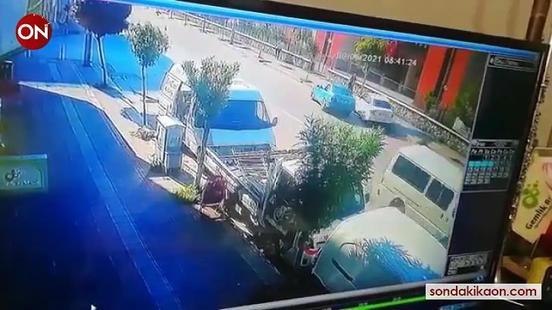 Bursa'da ölümden kıl payı kurtuldu, o ânlar kameraya yansıdı