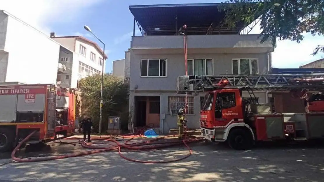 Bursa'da tekstil atölyesinde korkutan yangın