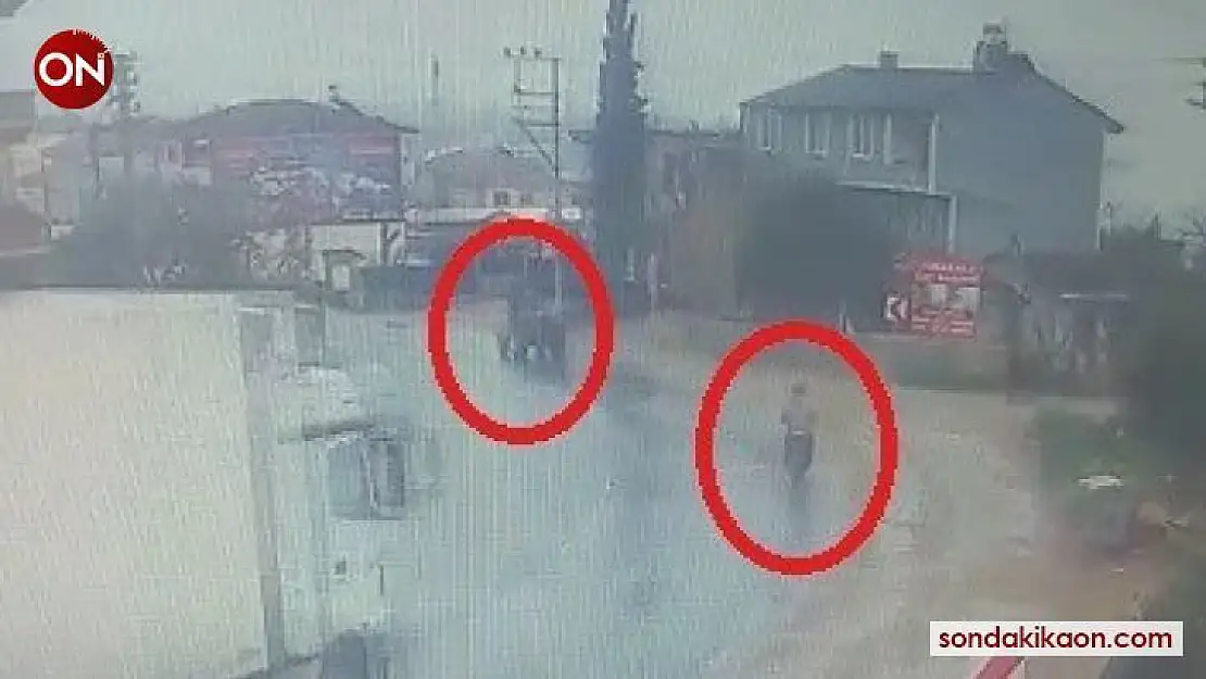 Bursa'da TIR dehşeti...2 kişinin yaralandığı anlar kamerada