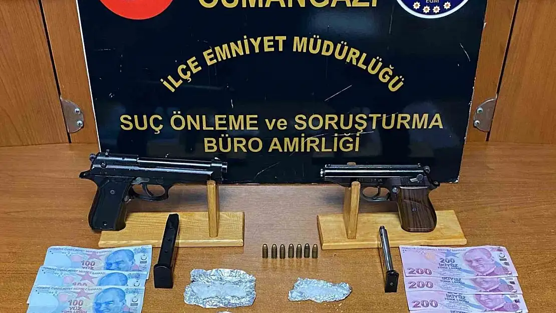 Bursa'da uyuşturucu almak için tabancayla takas yaptılar