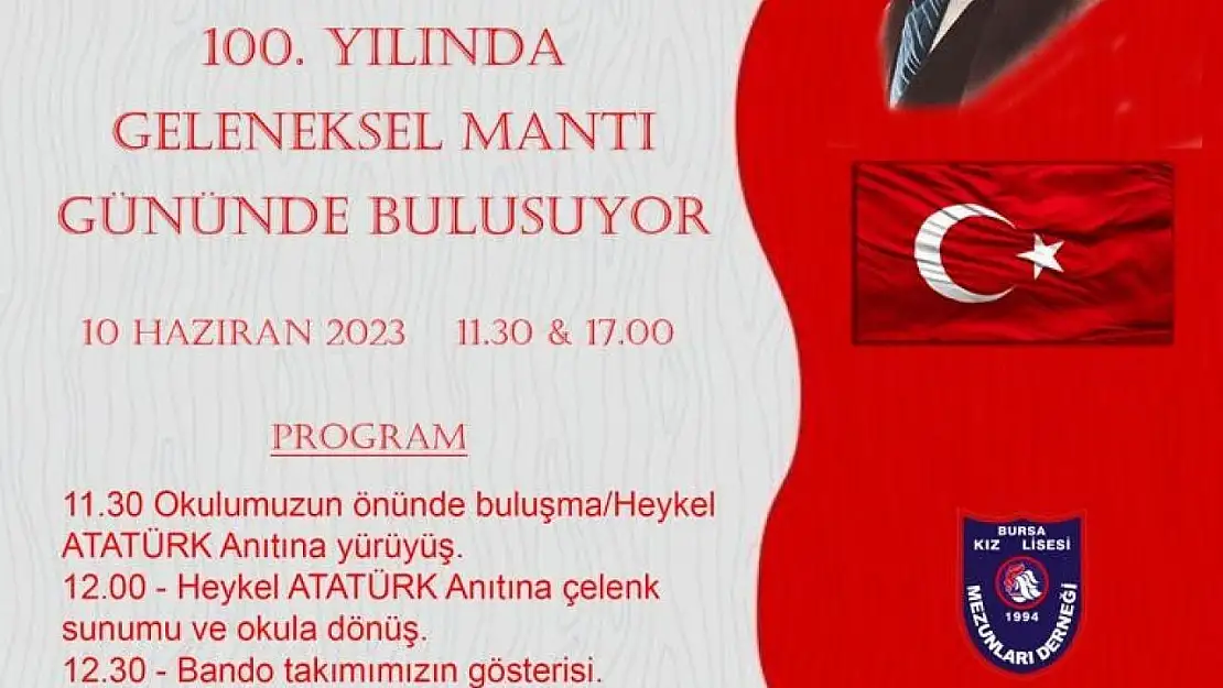 Bursa Kız Lisesi geleneksel mantı gününde buluşuyor