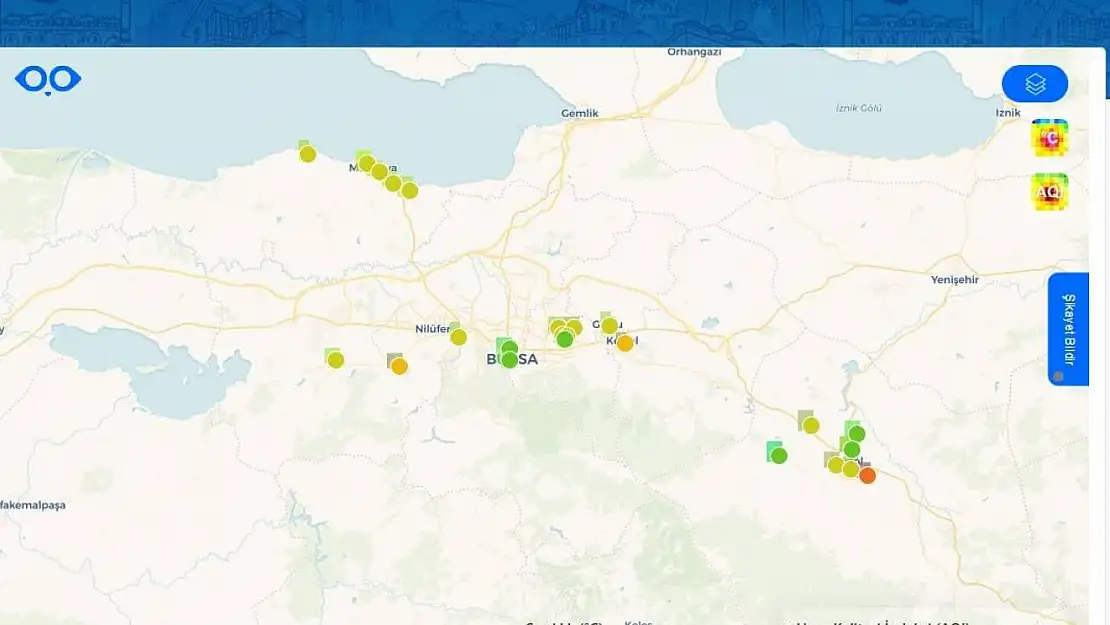 Bursa'nın hava kalitesi anlık takip edilebiliyor