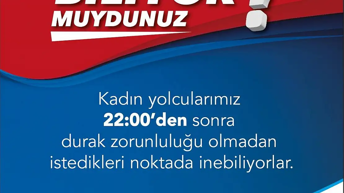 BURULAŞ'tan kadın yolculara müjde!