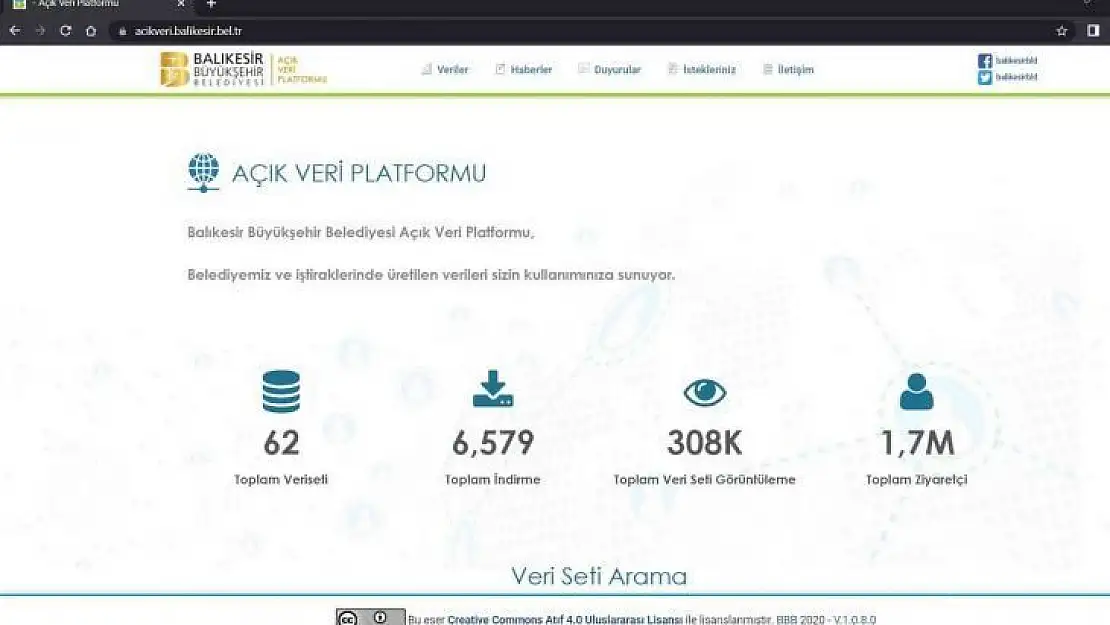 Büyükşehir'in 'Açık Veri Portalı'nı 1 milyon 700 bin kişi ziyaret etti