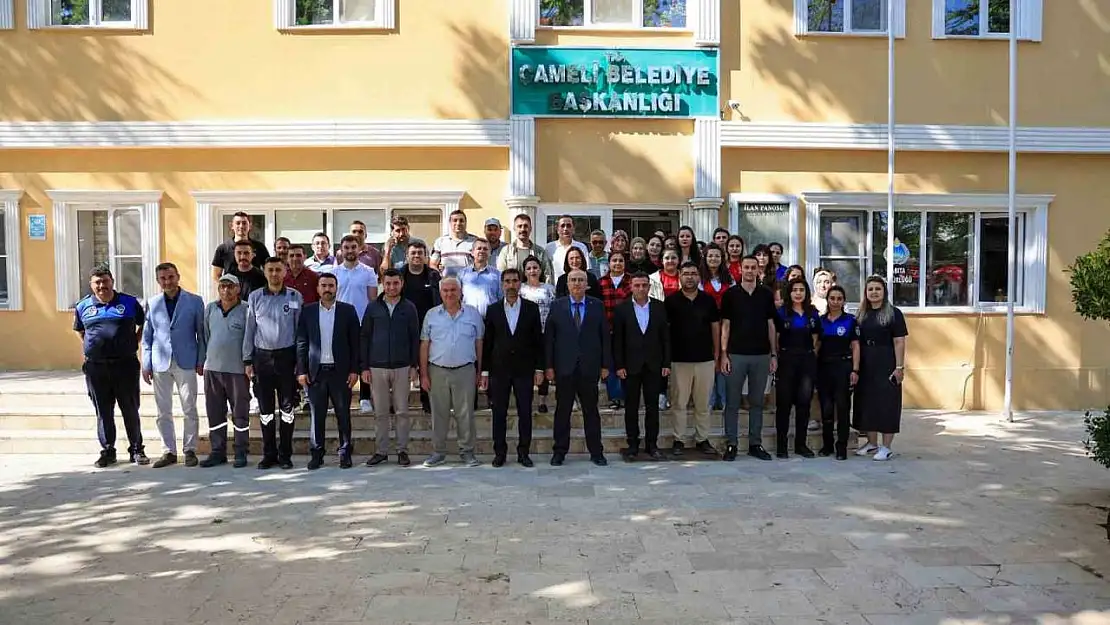 Çameli Belediyesinde Başkan Arslan mesai arkadaşlarıyla bayramlaştı