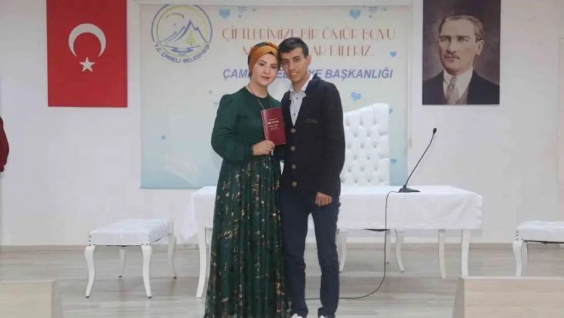 Çameli ilçesinde 2022 yılının ilk nikahı kıyıldı